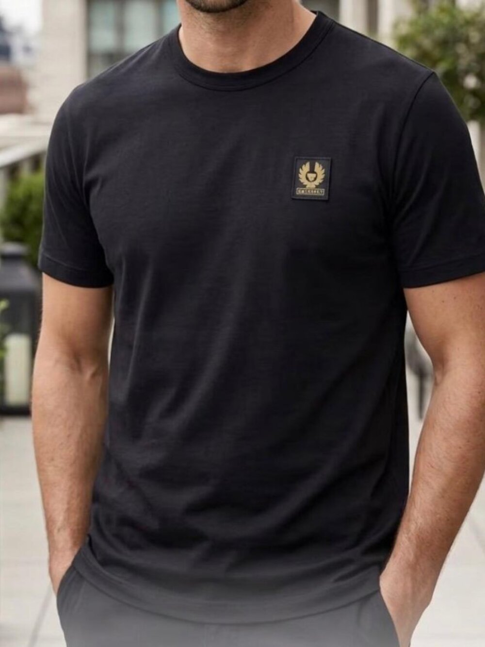 Belstaff Phoenix Logo T-Shirt Men’s XXL Black Short Sleeve Crew Neck